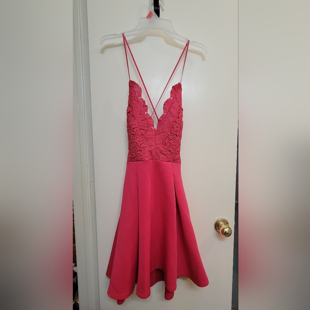 Hot pink cocktail/party dress S